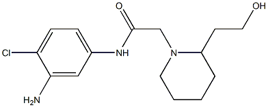 N-(3-amino-4-chlorophenyl)-2-[2-(2-hydroxyethyl)piperidin-1-yl]acetamide Struktur