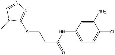 N-(3-amino-4-chlorophenyl)-3-[(4-methyl-4H-1,2,4-triazol-3-yl)sulfanyl]propanamide Struktur