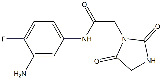 N-(3-amino-4-fluorophenyl)-2-(2,5-dioxoimidazolidin-1-yl)acetamide Struktur