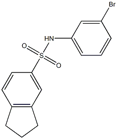 N-(3-bromophenyl)-2,3-dihydro-1H-indene-5-sulfonamide Struktur