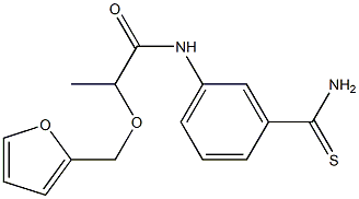 N-(3-carbamothioylphenyl)-2-(furan-2-ylmethoxy)propanamide Struktur