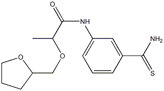 N-(3-carbamothioylphenyl)-2-(oxolan-2-ylmethoxy)propanamide Struktur