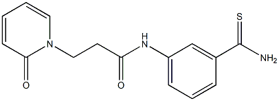 N-(3-carbamothioylphenyl)-3-(2-oxo-1,2-dihydropyridin-1-yl)propanamide Struktur