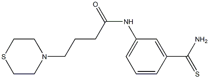 N-(3-carbamothioylphenyl)-4-(thiomorpholin-4-yl)butanamide Struktur