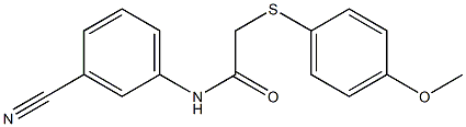 N-(3-cyanophenyl)-2-[(4-methoxyphenyl)sulfanyl]acetamide Struktur