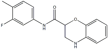 N-(3-fluoro-4-methylphenyl)-3,4-dihydro-2H-1,4-benzoxazine-2-carboxamide Struktur