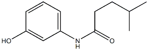 N-(3-hydroxyphenyl)-4-methylpentanamide Struktur