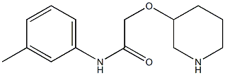 N-(3-methylphenyl)-2-(piperidin-3-yloxy)acetamide Struktur