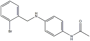 N-(4-{[(2-bromophenyl)methyl]amino}phenyl)acetamide Struktur