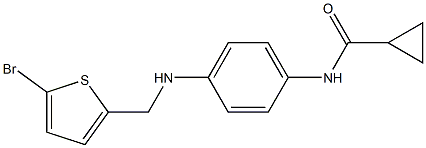 N-(4-{[(5-bromothiophen-2-yl)methyl]amino}phenyl)cyclopropanecarboxamide Struktur