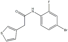 N-(4-bromo-2-fluorophenyl)-2-(thiophen-3-yl)acetamide Struktur