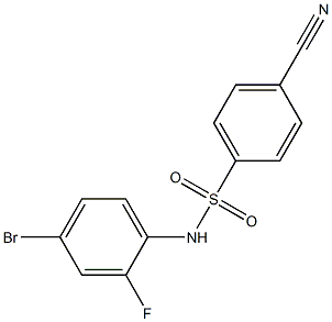 N-(4-bromo-2-fluorophenyl)-4-cyanobenzene-1-sulfonamide Struktur