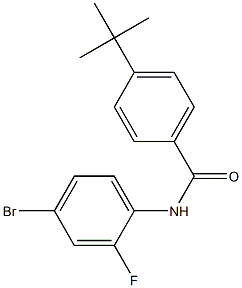 N-(4-bromo-2-fluorophenyl)-4-tert-butylbenzamide Struktur