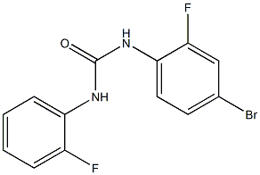 N-(4-bromo-2-fluorophenyl)-N'-(2-fluorophenyl)urea Struktur