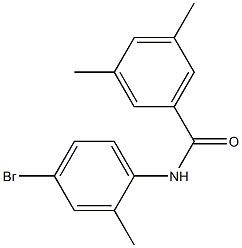 N-(4-bromo-2-methylphenyl)-3,5-dimethylbenzamide Struktur