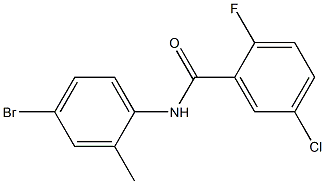 N-(4-bromo-2-methylphenyl)-5-chloro-2-fluorobenzamide Struktur