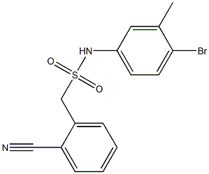 N-(4-bromo-3-methylphenyl)-1-(2-cyanophenyl)methanesulfonamide Struktur