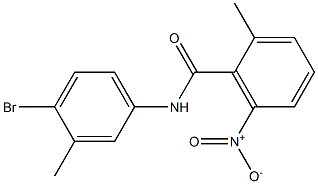 N-(4-bromo-3-methylphenyl)-2-methyl-6-nitrobenzamide Struktur