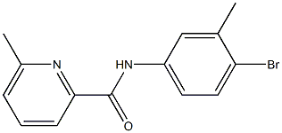 N-(4-bromo-3-methylphenyl)-6-methylpyridine-2-carboxamide Struktur