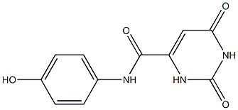 N-(4-hydroxyphenyl)-2,6-dioxo-1,2,3,6-tetrahydropyrimidine-4-carboxamide Struktur