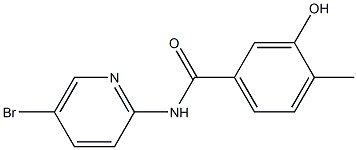 N-(5-bromopyridin-2-yl)-3-hydroxy-4-methylbenzamide Struktur