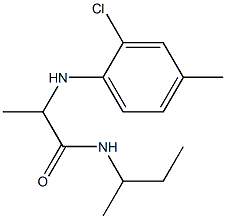 N-(butan-2-yl)-2-[(2-chloro-4-methylphenyl)amino]propanamide Struktur