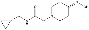 N-(cyclopropylmethyl)-2-[4-(hydroxyimino)piperidin-1-yl]acetamide Struktur