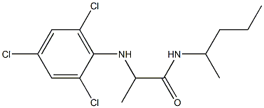 N-(pentan-2-yl)-2-[(2,4,6-trichlorophenyl)amino]propanamide Struktur