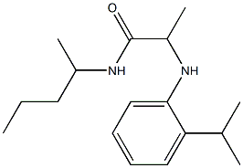 N-(pentan-2-yl)-2-{[2-(propan-2-yl)phenyl]amino}propanamide Struktur