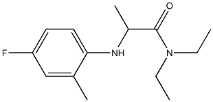 N,N-diethyl-2-[(4-fluoro-2-methylphenyl)amino]propanamide Struktur