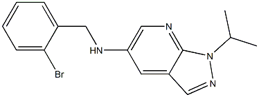 N-[(2-bromophenyl)methyl]-1-(propan-2-yl)-1H-pyrazolo[3,4-b]pyridin-5-amine Struktur