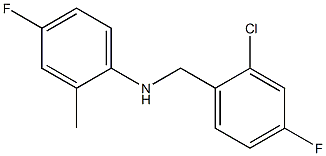 N-[(2-chloro-4-fluorophenyl)methyl]-4-fluoro-2-methylaniline Struktur