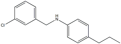 N-[(3-chlorophenyl)methyl]-4-propylaniline Struktur