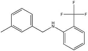 N-[(3-methylphenyl)methyl]-2-(trifluoromethyl)aniline Struktur