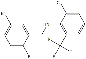 N-[(5-bromo-2-fluorophenyl)methyl]-2-chloro-6-(trifluoromethyl)aniline Struktur