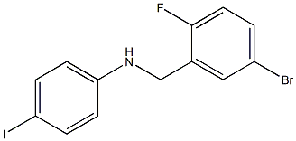 N-[(5-bromo-2-fluorophenyl)methyl]-4-iodoaniline Struktur