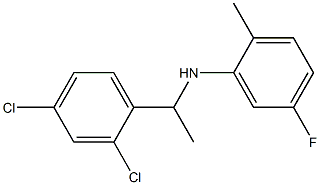 N-[1-(2,4-dichlorophenyl)ethyl]-5-fluoro-2-methylaniline Struktur