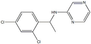 N-[1-(2,4-dichlorophenyl)ethyl]pyrazin-2-amine Struktur