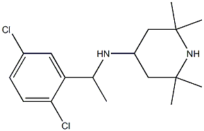 N-[1-(2,5-dichlorophenyl)ethyl]-2,2,6,6-tetramethylpiperidin-4-amine Struktur