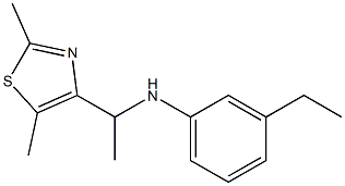 N-[1-(2,5-dimethyl-1,3-thiazol-4-yl)ethyl]-3-ethylaniline Struktur