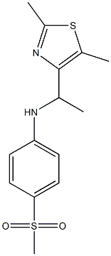 N-[1-(2,5-dimethyl-1,3-thiazol-4-yl)ethyl]-4-methanesulfonylaniline Struktur