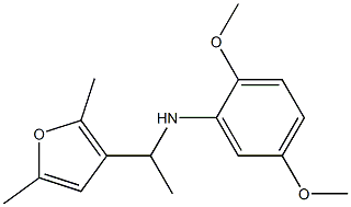 N-[1-(2,5-dimethylfuran-3-yl)ethyl]-2,5-dimethoxyaniline Struktur