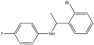 N-[1-(2-bromophenyl)ethyl]-4-fluoroaniline Struktur