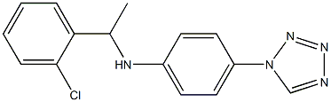 N-[1-(2-chlorophenyl)ethyl]-4-(1H-1,2,3,4-tetrazol-1-yl)aniline Struktur