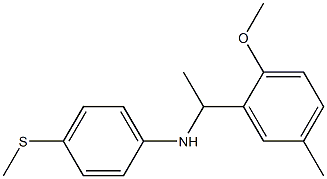 N-[1-(2-methoxy-5-methylphenyl)ethyl]-4-(methylsulfanyl)aniline Struktur