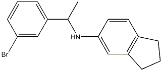 N-[1-(3-bromophenyl)ethyl]-2,3-dihydro-1H-inden-5-amine Struktur