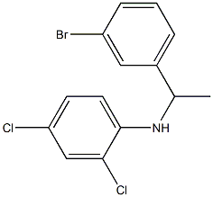 N-[1-(3-bromophenyl)ethyl]-2,4-dichloroaniline Struktur