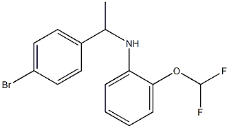 N-[1-(4-bromophenyl)ethyl]-2-(difluoromethoxy)aniline Struktur