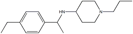 N-[1-(4-ethylphenyl)ethyl]-1-propylpiperidin-4-amine Struktur