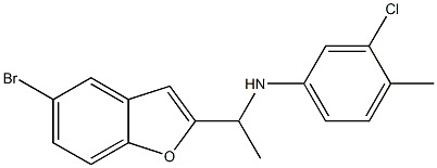 N-[1-(5-bromo-1-benzofuran-2-yl)ethyl]-3-chloro-4-methylaniline Struktur